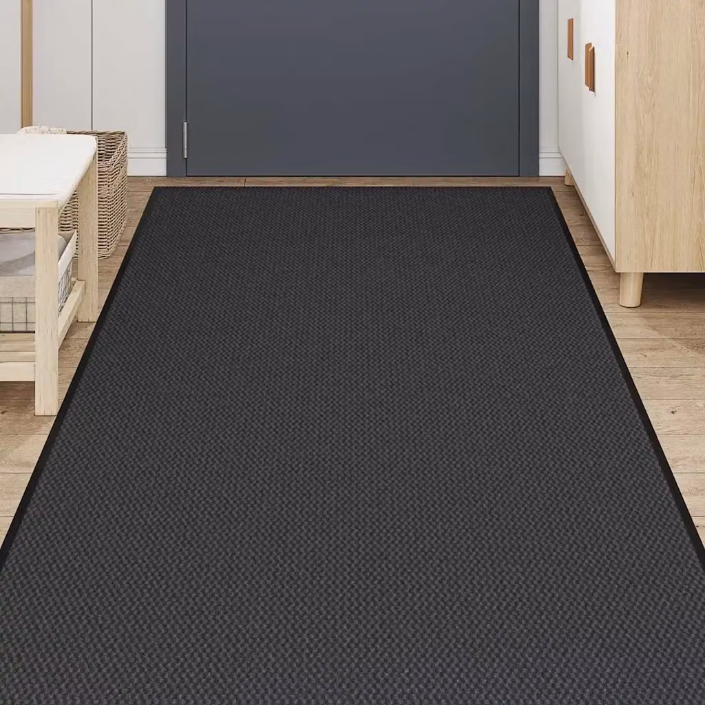 Zerbino rettangolare moderno vidaXL nero lavabile antiscivolo in polipropilene e PVC L: 500 cm, P: 115 cm – 2