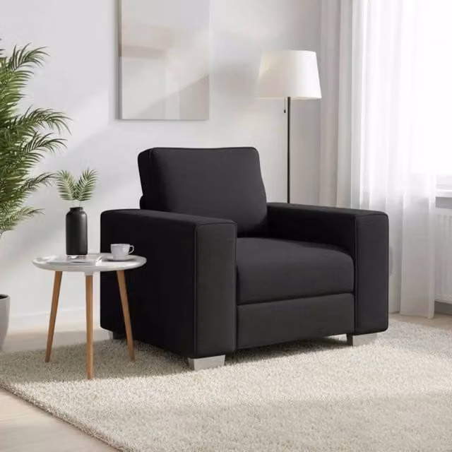 Divano-Sofa-Divanetto Nero 100 x 77 x 82 cm Tessuto