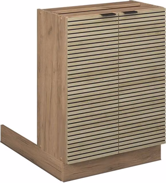 Isola da cucina Vicco Fame-Line in rovere dorato con base e ante a battente, L: 60 cm, H: 82 cm, P: 30 cm