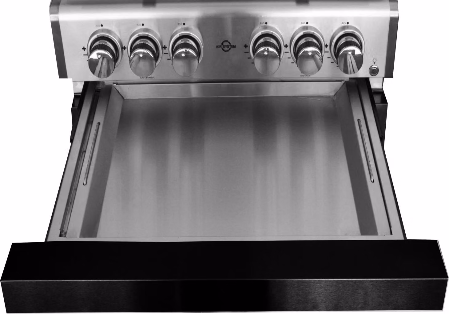 ALLGRILL Vassoio raccogli grasso con guida telescopica nero per barbecue a gas Modular CHEF XL Black (900-6-Black)