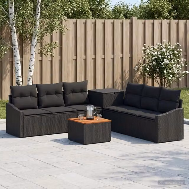 Set di divani 8 pz Nero 55 x 55 x 37 cm 3448212