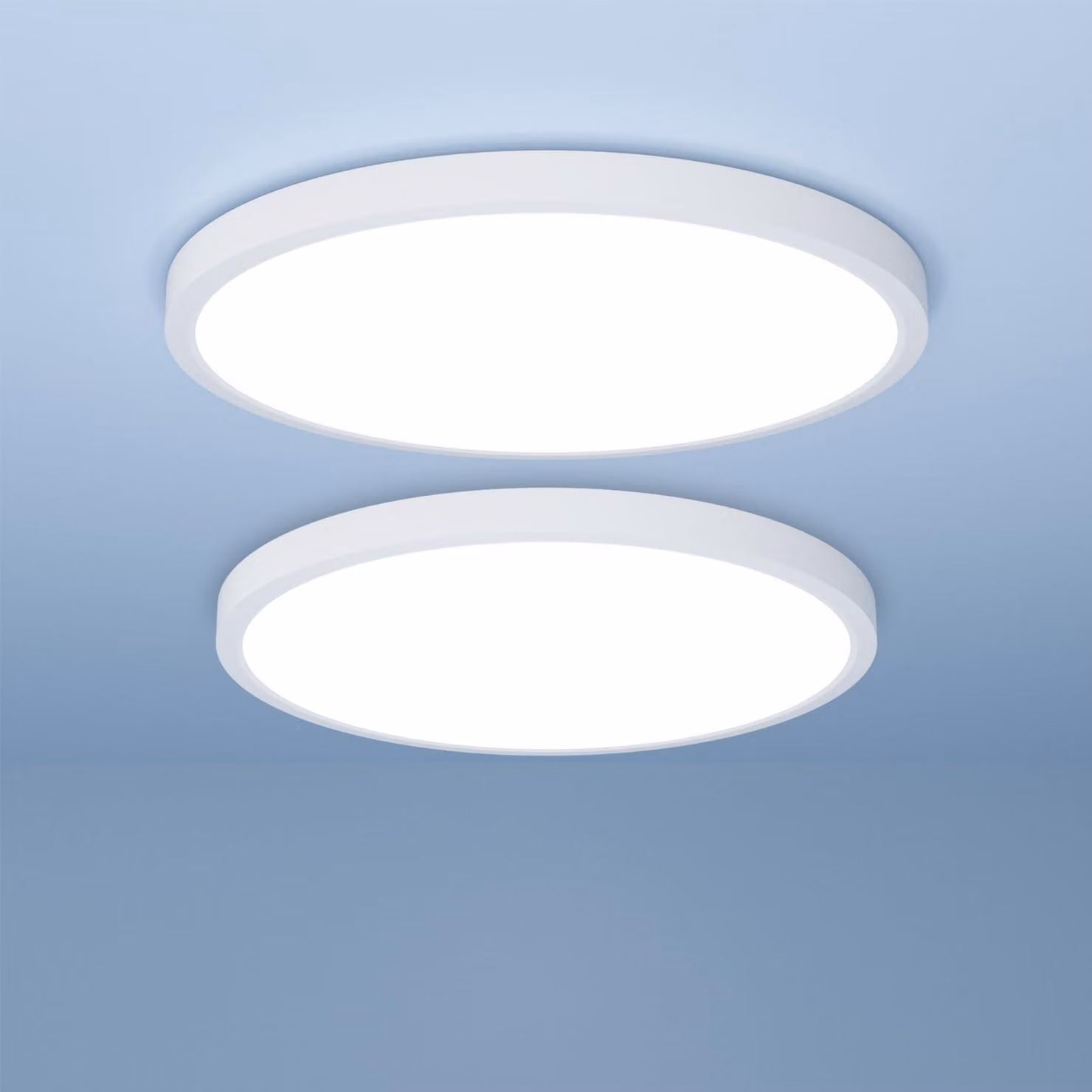 Lampada da bagno, 18W, 1930 lumen, plafoniera LED ultrasottile, 6500K, luce bianca fredda
