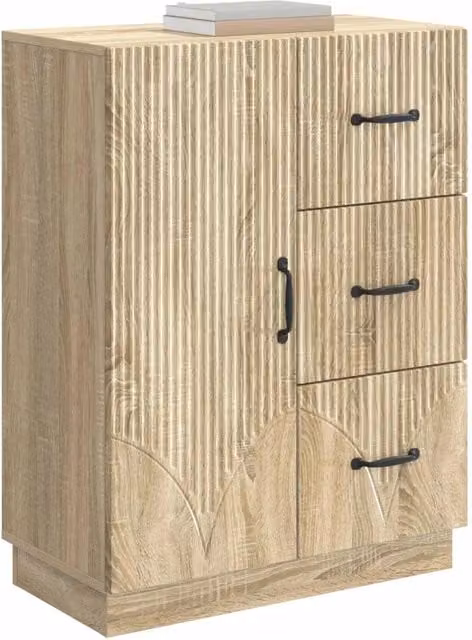 Credenza Buffet Madia in Legno Ingegnerizzato Rovere Sonoma Marrone H 87 x L 66 x P 34,5 cm