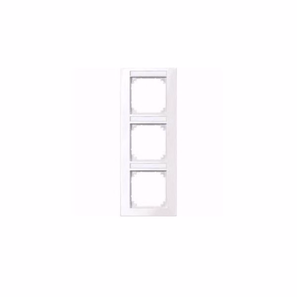 Cornice M-PLAN, con 3 spazi per la scritta, montaggio verticale, bianco brillante