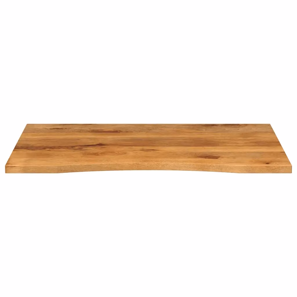Piano per scrivania in legno di mango massello grezzo vidaXL, colore marrone, L: 110 cm, P: 80 cm, H: 2,5 cm – 2