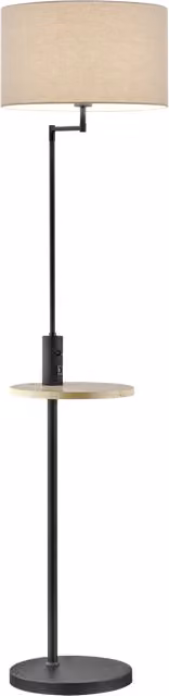 Lampada Piantana 6W Snodo Ricarica USB Smartphone Nera Claas GD Trio