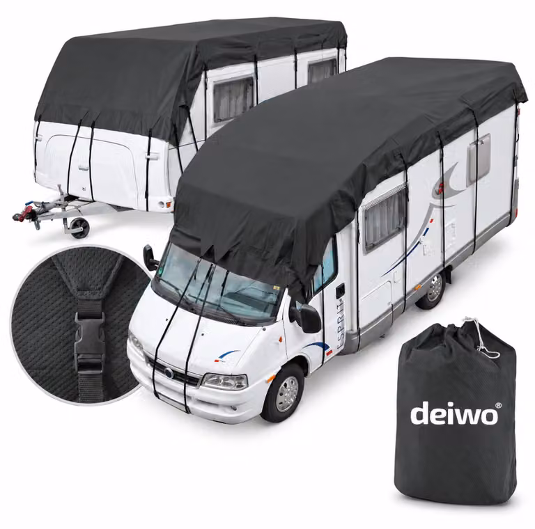 Telo protettivo per tettoia di camper e caravan, resistente alle intemperie, 8 x 3 metri