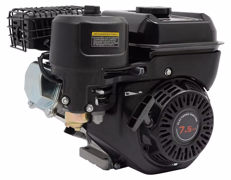 Motore a benzina - 4 tempi 212 cm³ - 7,5 CV - 3600 giri/min - Universale per attrezzi e macchinari - Nero