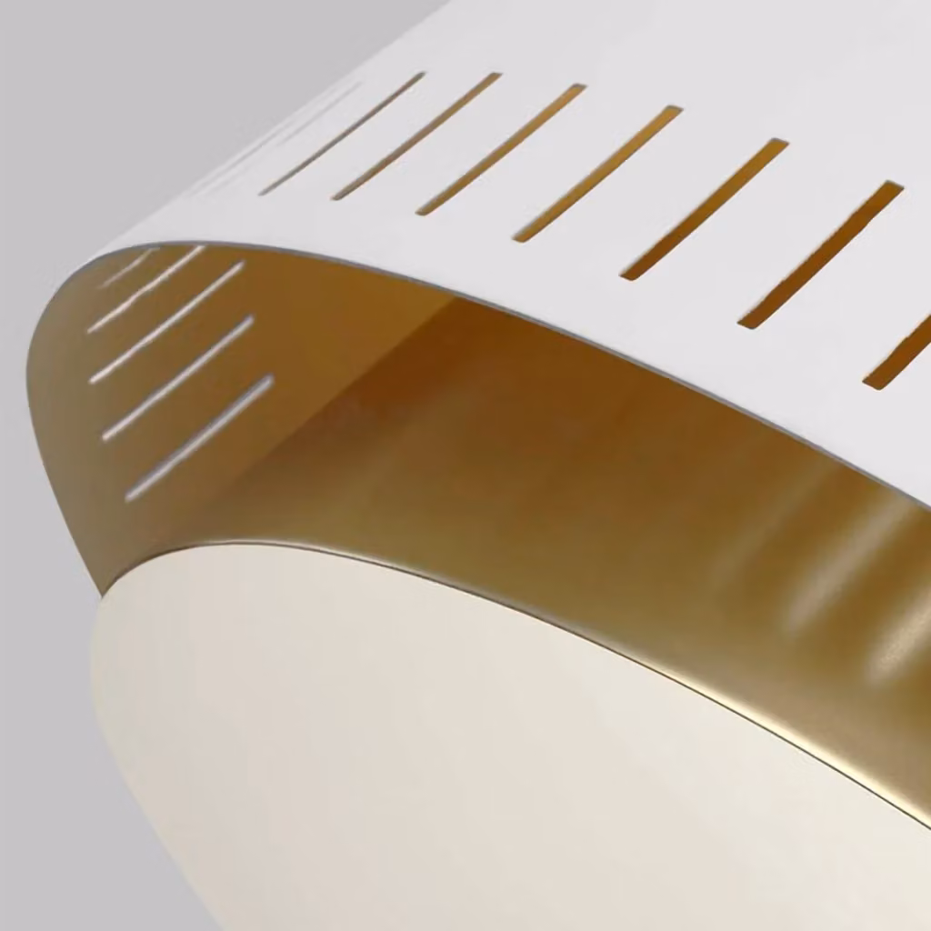 Lampada a sospensione Feiss Carter in metallo oro e bianco con diametro di 31,8 cm e attacco E27 – 2