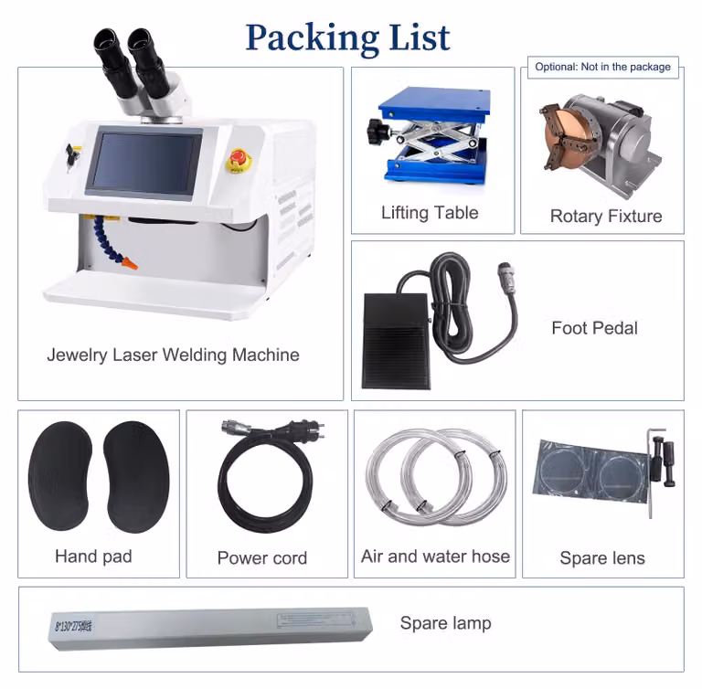Saldatrice a punti laser pulsata - Laser YAG da 100 W - Saldatura di gioielli - Applicazioni mediche - Strumenti di precisione - Saldatura a sovrapposizione e a giunzione - Alimentazione 100–240 V, spina del Regno Unito