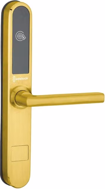 Maniglia ROOM THIRARD con placca lunga in ottone finitura oro