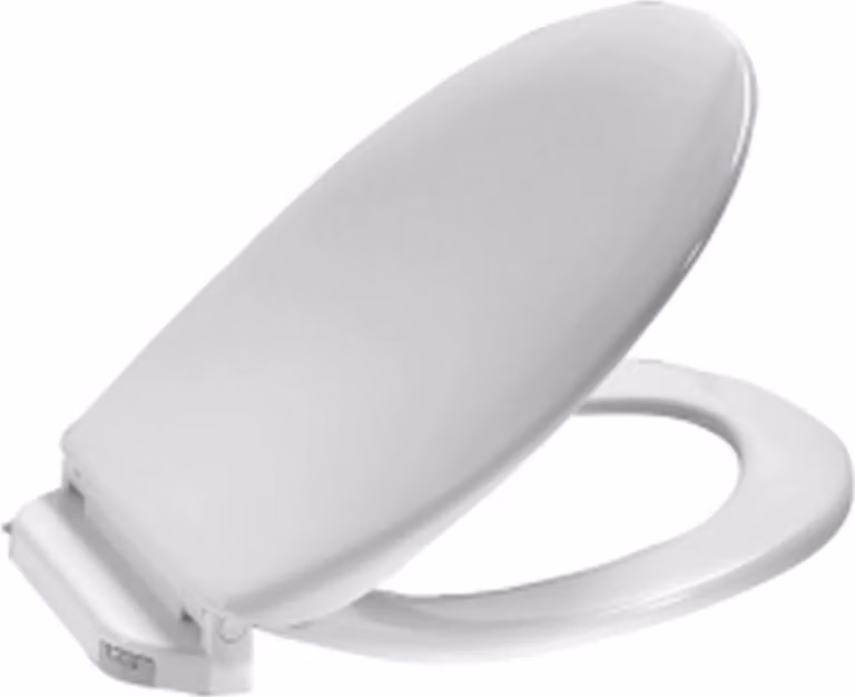 MKW Sedile WC con coperchio e cerniera in plastica, Euro 2000 Plus, bianco, 1 pz.