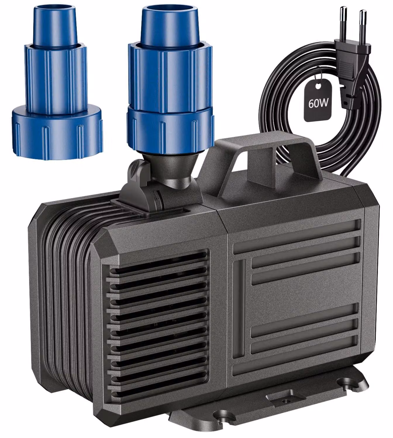 Pompa sommergibile da 3800 litri/ora (massimo), pompa per l'acqua da 60W, pompa anfibia per stagni, con 2 getti
