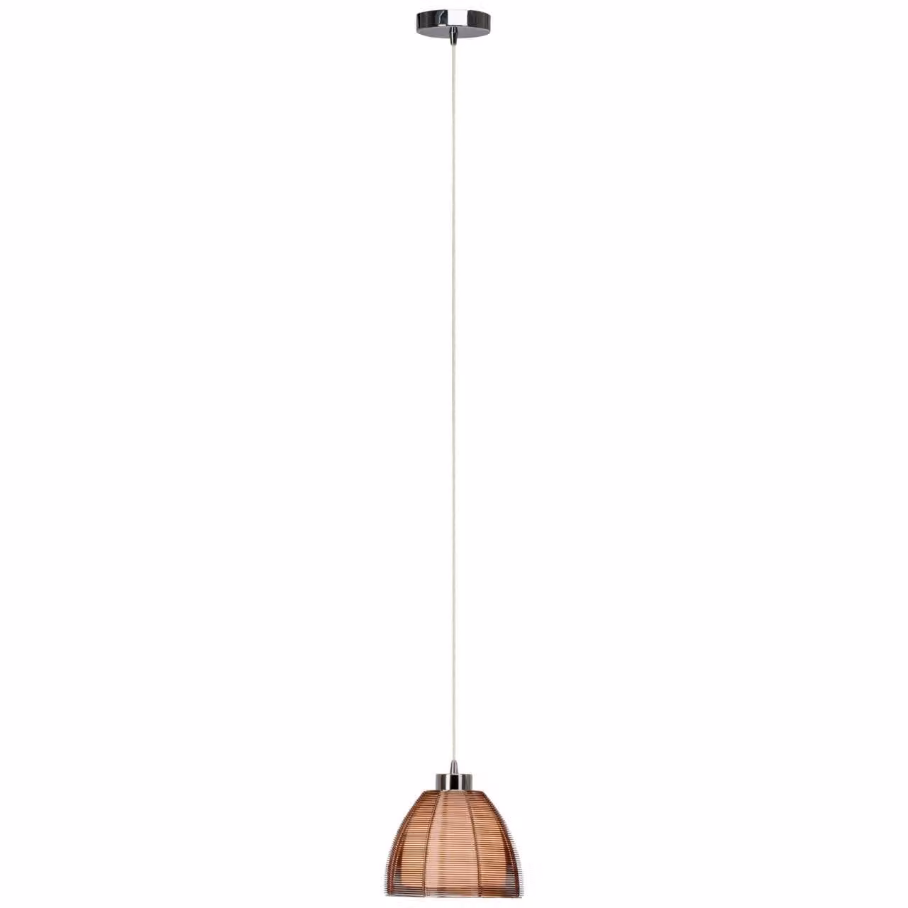 Lampada BRILLIANT Relax Lampada a sospensione 20cm bronzo/cromo | 1x A60, E27, 60W, g.f. Lampade standard n. ent. | Regolabile in altezza / il cavo può essere accorciato | Adatto per lampade LED