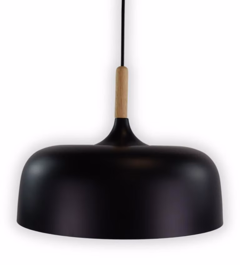 LUXULA Lampada a sospensione LED LX700174, attacco E27, IP20, Ø30 cm, nero, rotonda