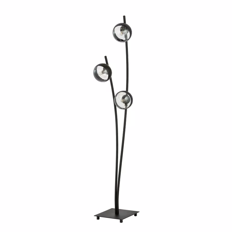 Lampada da terra Emibig 3xE14 40W HUNTER LP3 NERO/RIGHE 1101/LP3