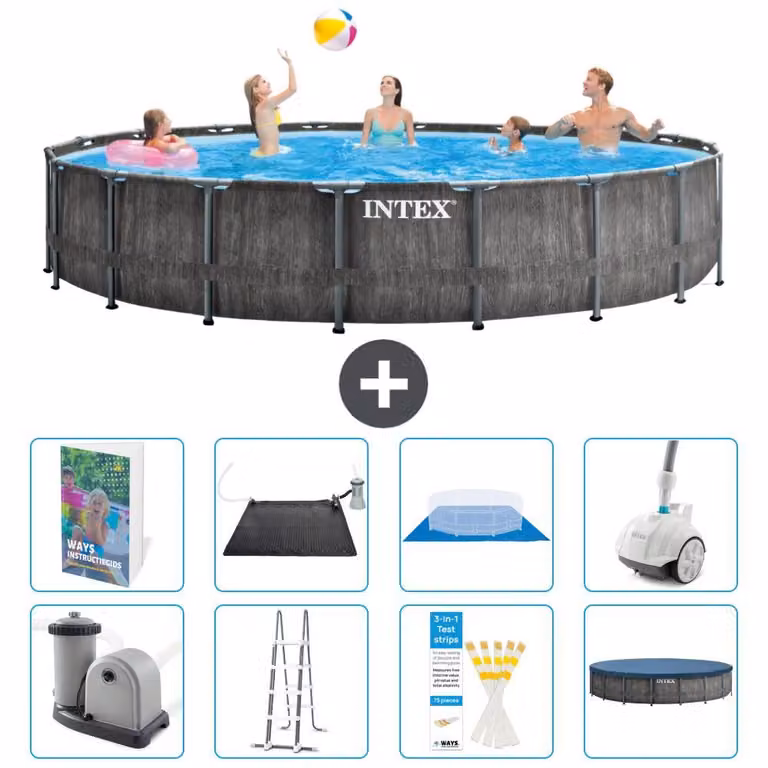 Struttura per piscina a forma di prisma - 549x122 cm - composta da 7 elementi - modello S600