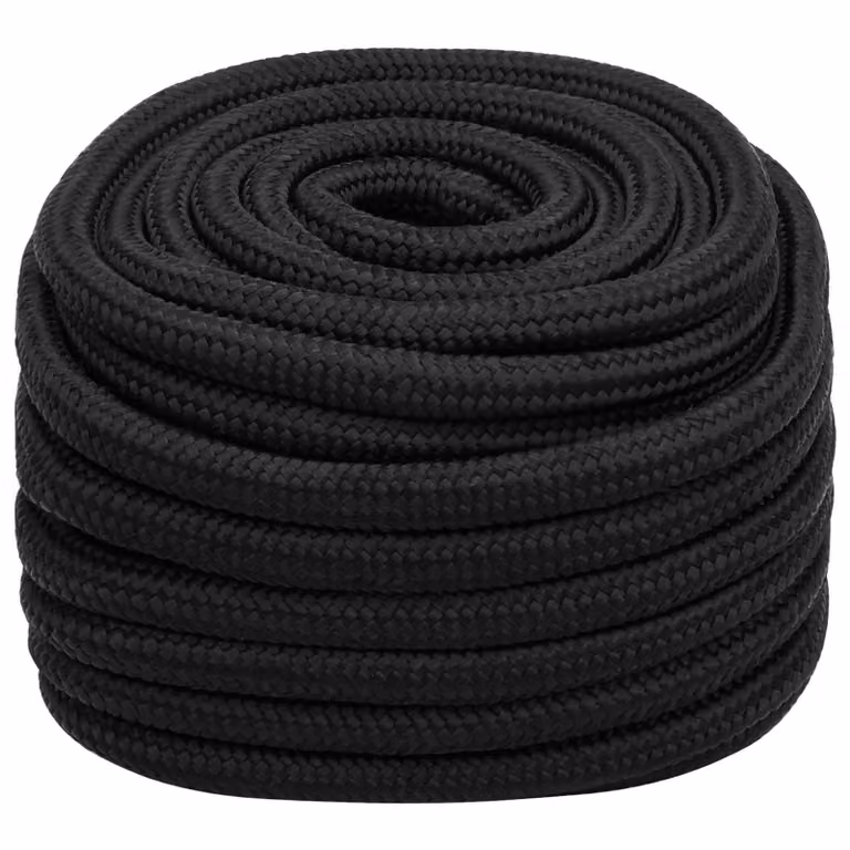 Corda multiuso vidaXL in plastica nera, diametro 12 mm, lunghezza 25 m