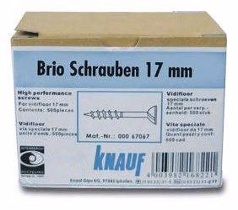 Viti Knauf Brio 17 mm, 500 pezzi/confezione