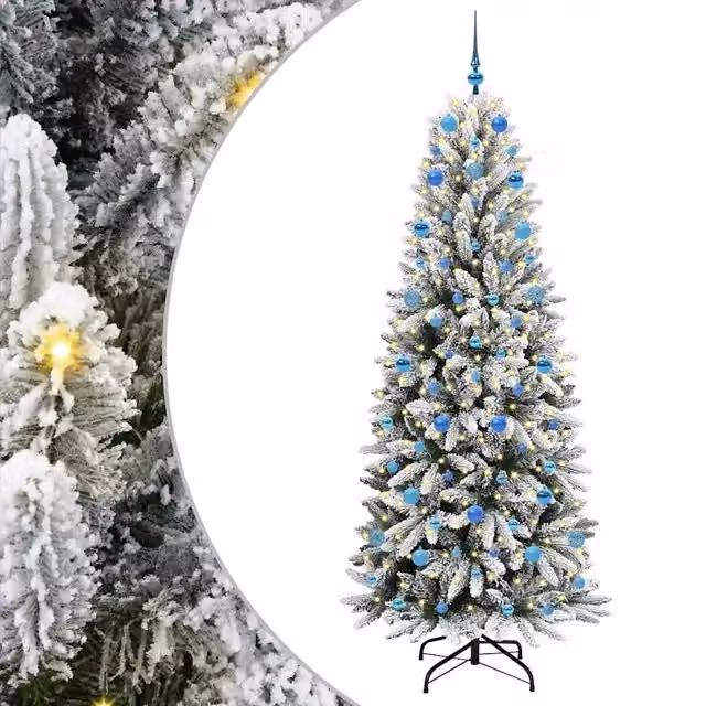 Albero di Natale | Decorazioni natalizie artificiale con 300 LED Bianco 210 cm