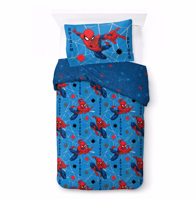 Set di biancheria da letto per bambini Marvel Spiderman Spidey Faces