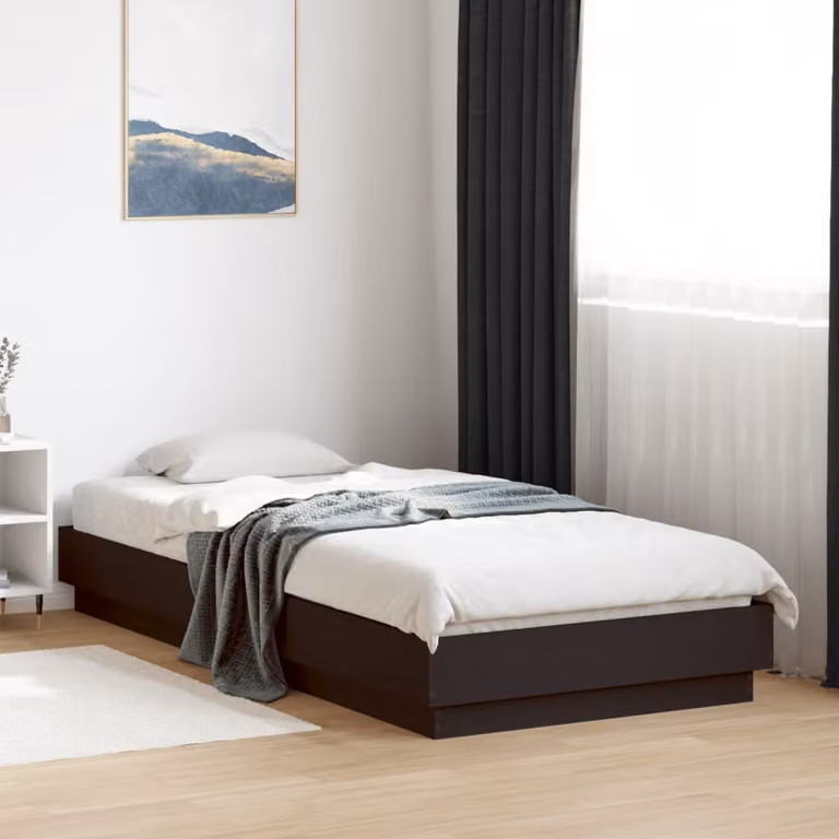 Giroletto vidaXL Nero in Legno Multistrato L: 100 cm, P: 200 cm
