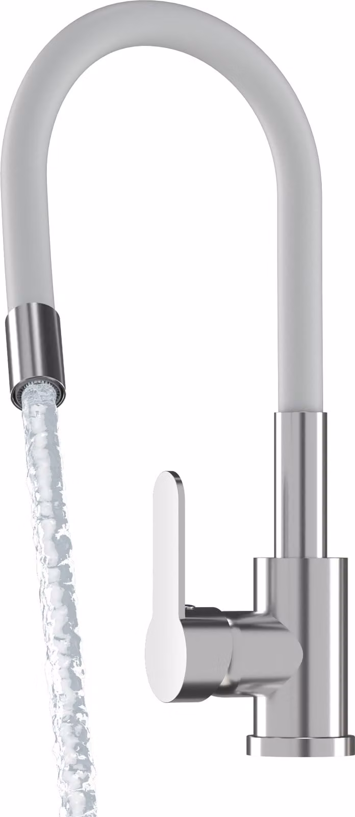 Granitan - Miscelatore cucina - Rubinetto cucina - Miscelatore lavello bianco - girevole 360° - FLEX