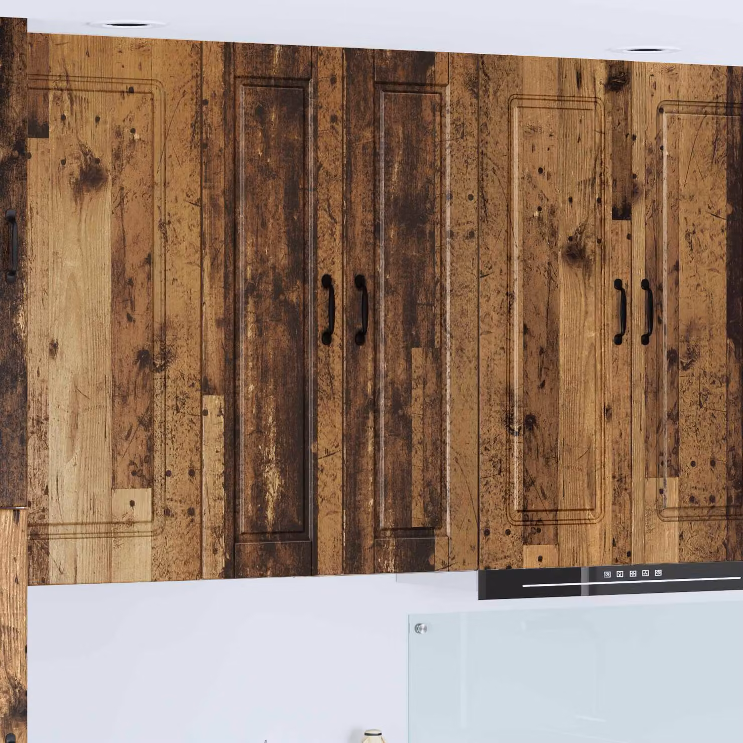 Armadietto a muro vidaXL PORTO in legno vecchio marrone con ante a battente e ripiani interni L/P/H: 30 x 31 x 100 cm