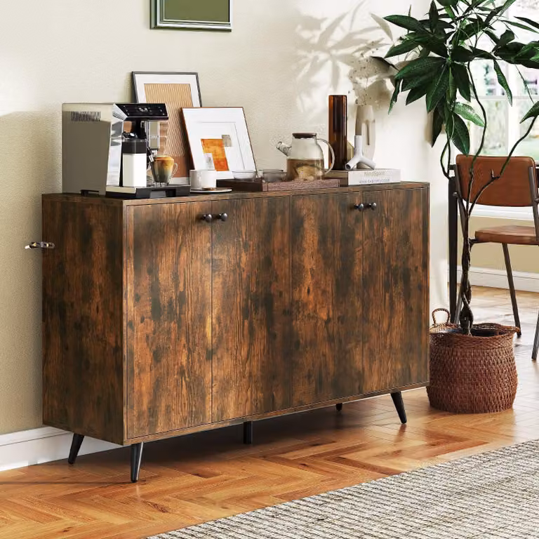 Buffet scandinavo - Credenza - Armadio contenitore - Mobile contenitore - Mobile a parete - Design industriale - Ripiani regolabili