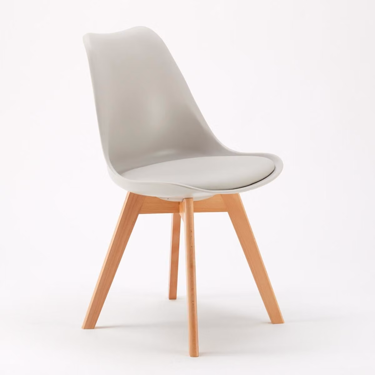 Sedia imbottita Sedia da cucina Sedia da bistrot Sedia da pranzo Scandinavo Calice nordico - Grigio chiaro