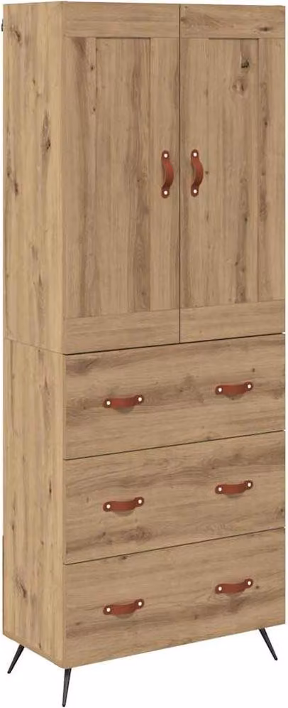 Credenza con cassetto Rovere artigianale 69,5 x 34 x 180 cm