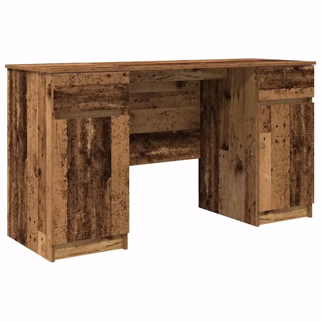 Scrivania moderna vidaXL in legno marrone L: 140 cm, P: 49 cm, H: 76 cm – 2