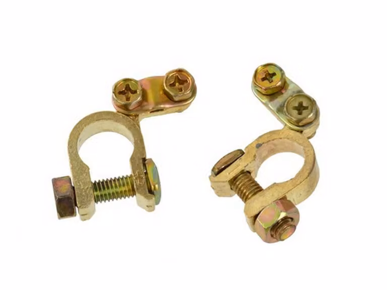 Set morsetti per batterie auto, kit plus e minus, 2 pezzi Geko