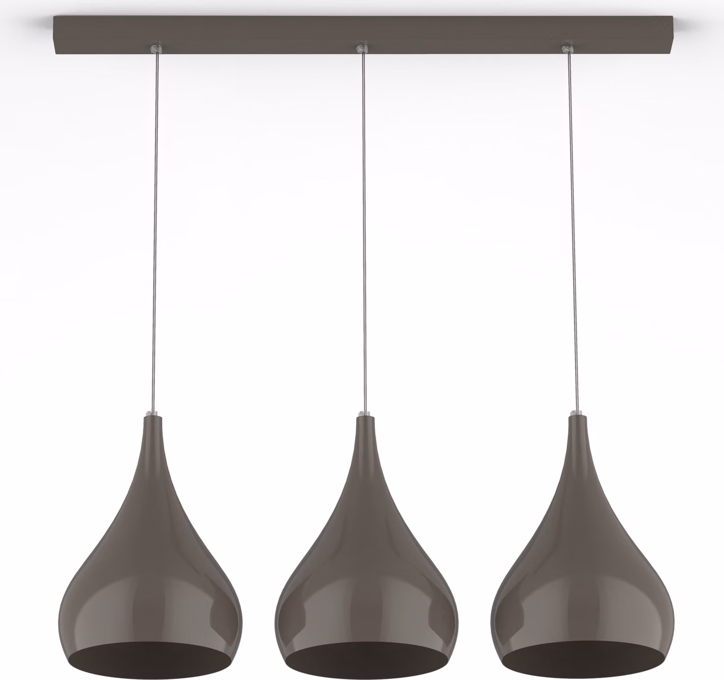 Lampada A Sospensione Calice Lineare X3 Monocolore Lucida