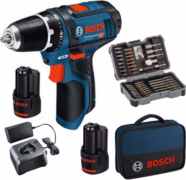 Trapano avvitatore a batteria Bosch Caricabatterie Borsa Bitbox GSR 12V-15 0615990K9B