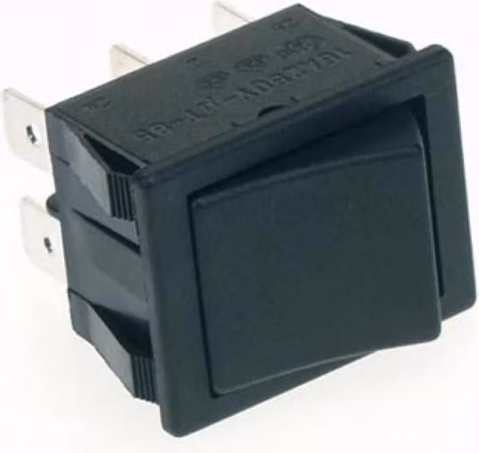 Interruttore a bilanciere di alimentazione 10A-250V DPDT On-On - Cappuccio nero