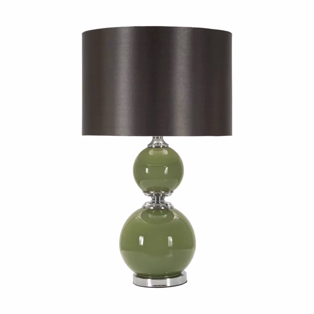 Lampada da tavolo Falletto DMORA, luce da scrivania moderna in verde e grigio, L 38 cm, P 38 cm, H 65 cm – 2