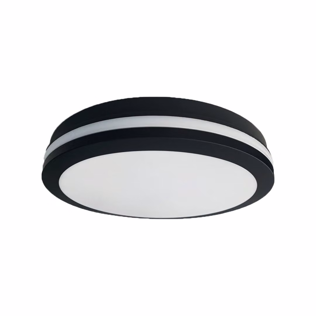 Plafond rotondo 18 cm LED 12W nero / bianco Marlon Eko-Light
