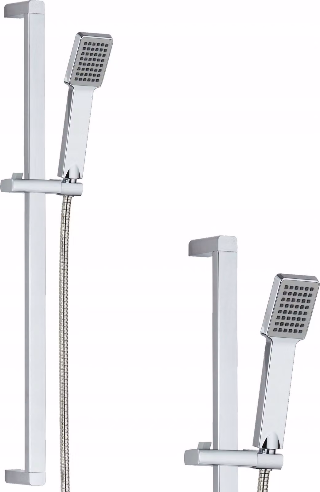 Granitan - Set doccia - Sistema doccia - Cromo - 62 cm - con doccetta - Doccetta a pioggia