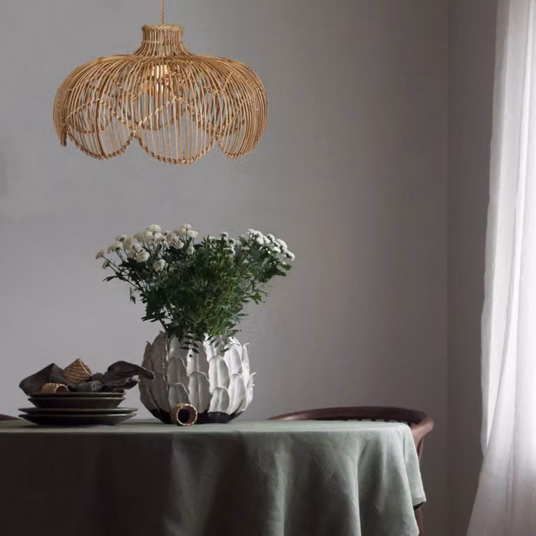 PR Home Lampada a sospensione Belle, dimmerabile, Legno chiaro, Soggiorno / Sala da pranzo, Legno, Lampada a sospensione