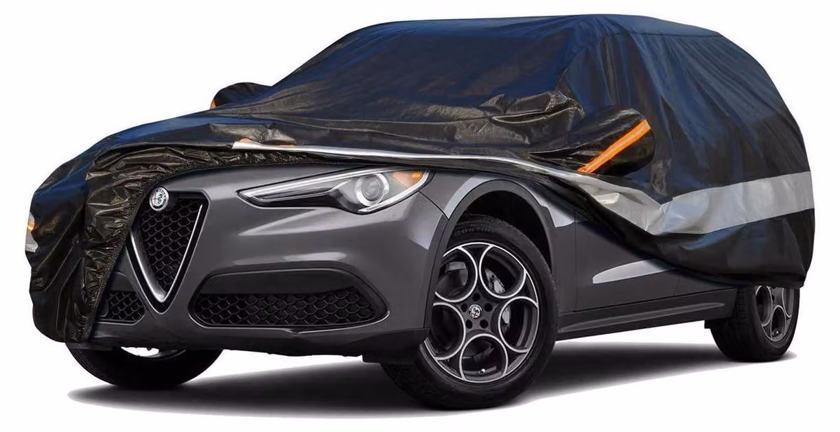 Copertura per auto, 10 strati, impermeabile, traspirante, colore nero, per Alfa Romeo Stelvio (2017-2023)