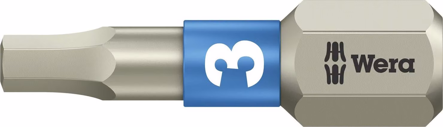 Punta da 1/4" DIN 3126 C6,3 esagonale 3,0 x 25 mm in acciaio inossidabile Wera | 4013288111227