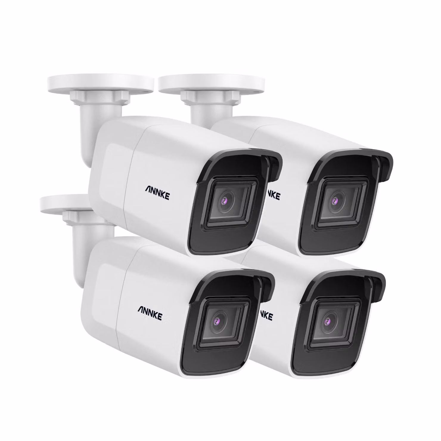 Telecamera di sicurezza, 8MP ad alta risoluzione, design resistente alle intemperie, 4 PEZZI