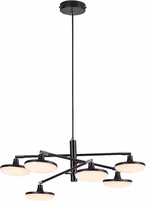 Lampada a sospensione LED Madi Rabalux nera con diametro di 60 cm