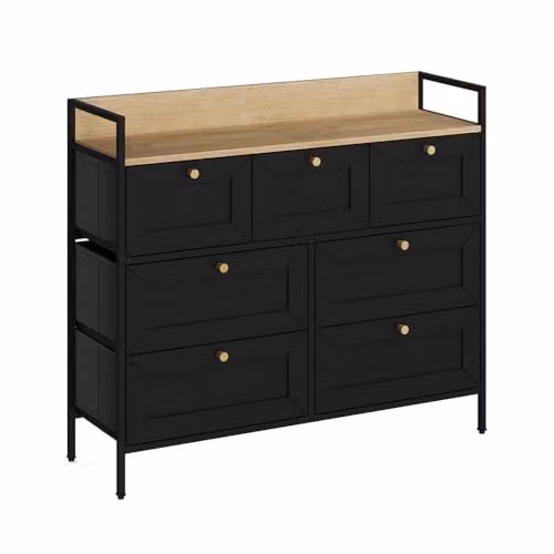 Vicco Cassettiera Belaro, Nero, 98 x 85 cm