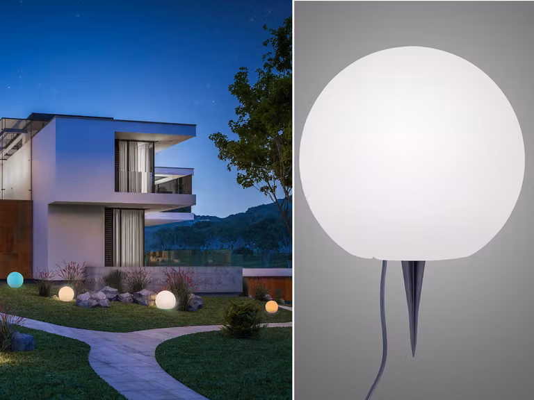 Lampada a sfera LED per giardino Alimentazione elettrica Ø40cm Controllo intelligente dell'illuminazione WIZ Sfere decorative