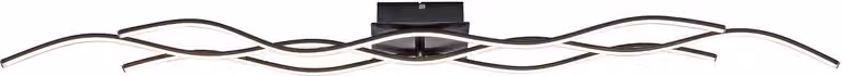 Lampada da soffitto a LED, design a onda, nero, lunghezza 137,5 cm