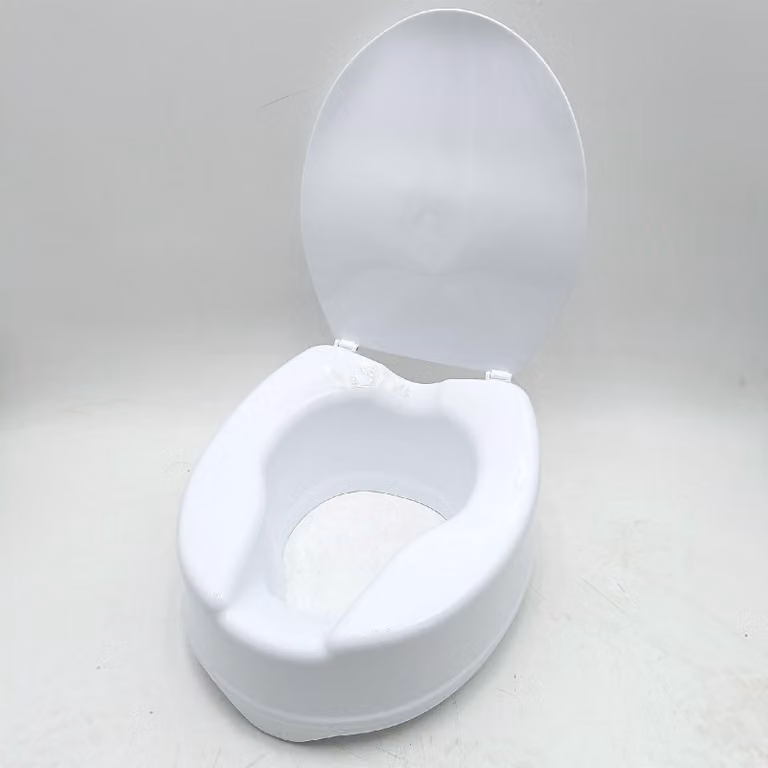 PEPE sedile rialzato per WC con coperchio di 15 cm Sedile di rialzo per anziani Rialzato Quotidiano (39,39)