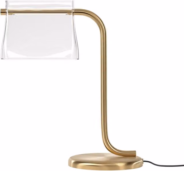 Maytoni Lampada da tavolo moderna Cabaret 1 luce LED integrato ottone metallo vetro