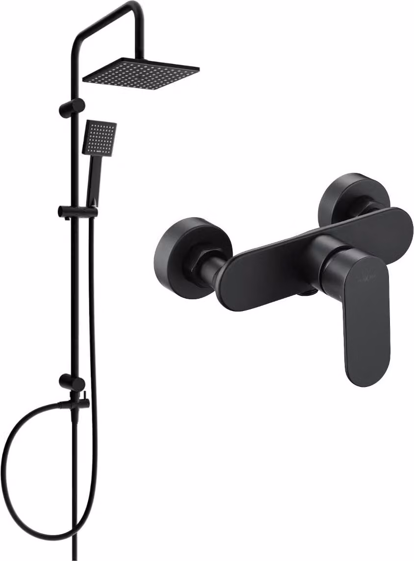 Mexen Tord set doccia da incasso con soffione e miscelatore doccia Milo, nero - 71340200-70